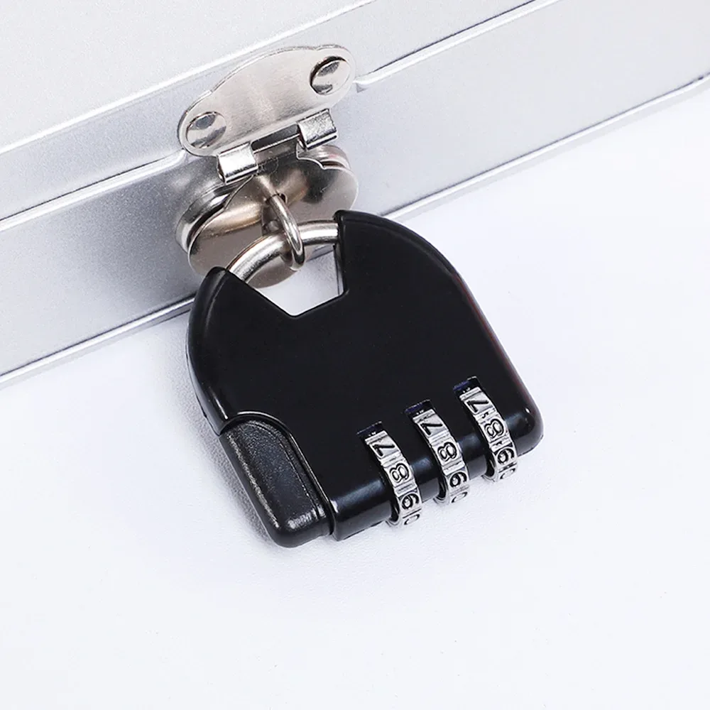 cadenas metallique verrouiller hautequalite poigneecrochet antidrapant guardthieft noire argentée voyage usage sac dos valise tiroir armoire