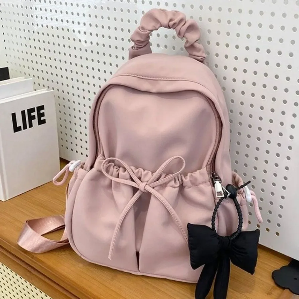 sac à dos en nylon pour étudiants avec cordon de serrage, bretelles réglables, grande capacité, sac à dos de voyage souple et léger, sac à dos de jour