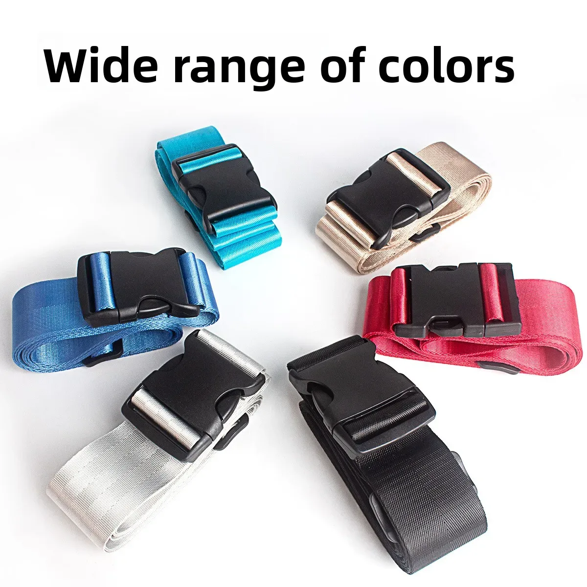 sangle de bagage en nylon épaissi avec cadenas tsa à combinaison, ceinture de fixation réglable pour sac de voyage et bagage à main