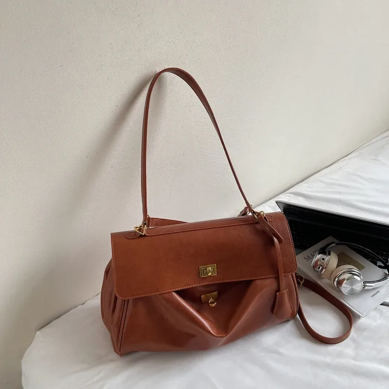 sac à main femme sac de cours sacs marques luxes moods deux tailles rabat sacs à bandoulière pour femmes rétro couleur unie grande capacité shopper sac à bandoulière 2025 nouveaux sacs à main de mode