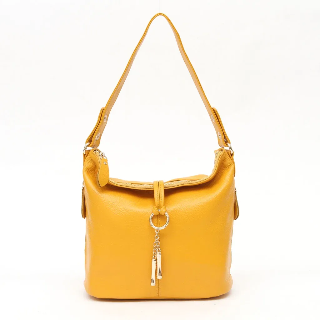 zency-sac à main élégant en cuir rouge pour femme, 100% group, hobo, charme, anneau, moyen, initié, jaune vif