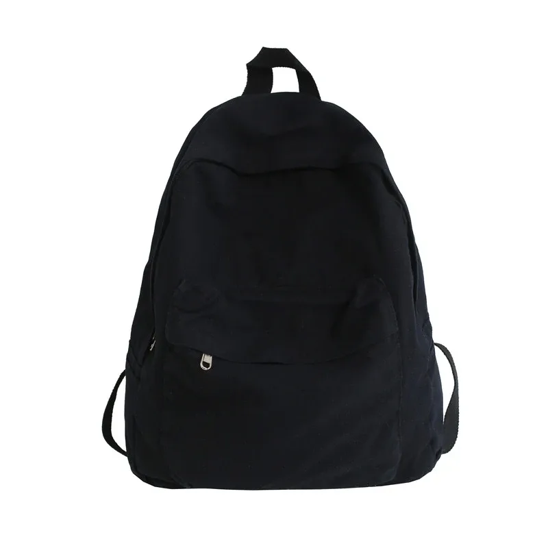 hocodo couleur unie toile femmes sac à dos mode unisexe étudiant sacs d'école pour adolescent sac à dos grande capacité voyage sac à dos