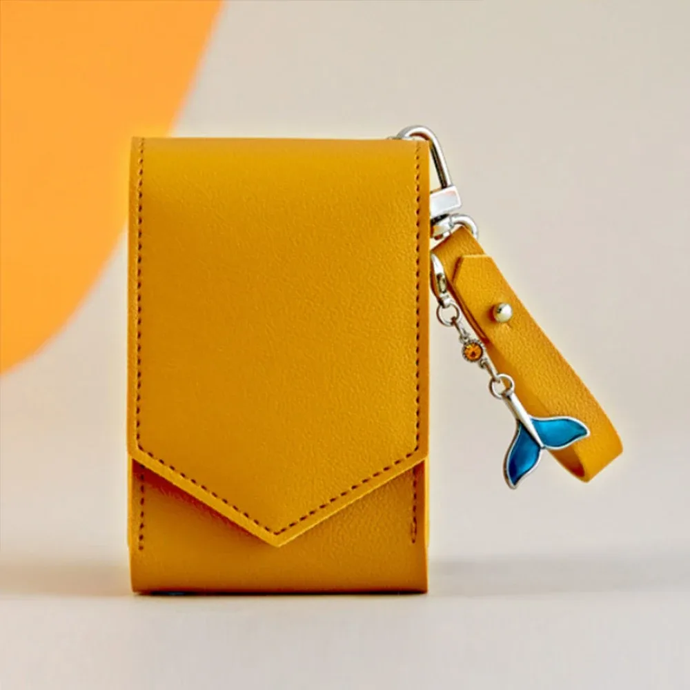 étui à rouge à lèvres en cuir personnalisé avec miroir, boîte en cuir pu pour échantillons de parfum, sac cosmétique