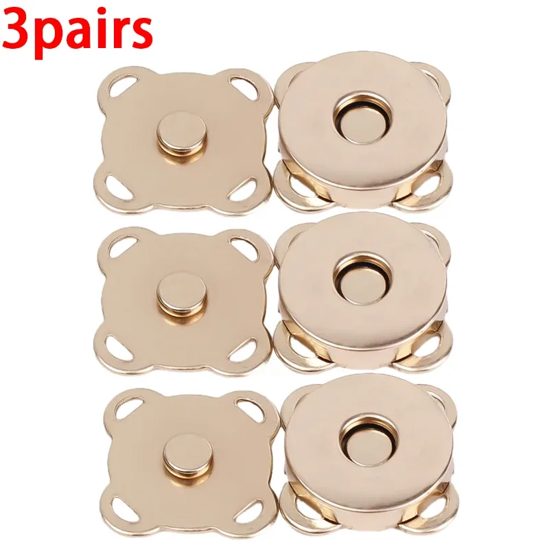 fermoirs magnétiques en métal pour couture, 14/18mm, pour sac à main, bricolage, cadenas, épingles à fleur de prunier, lèvent artisanaux pour vêtements