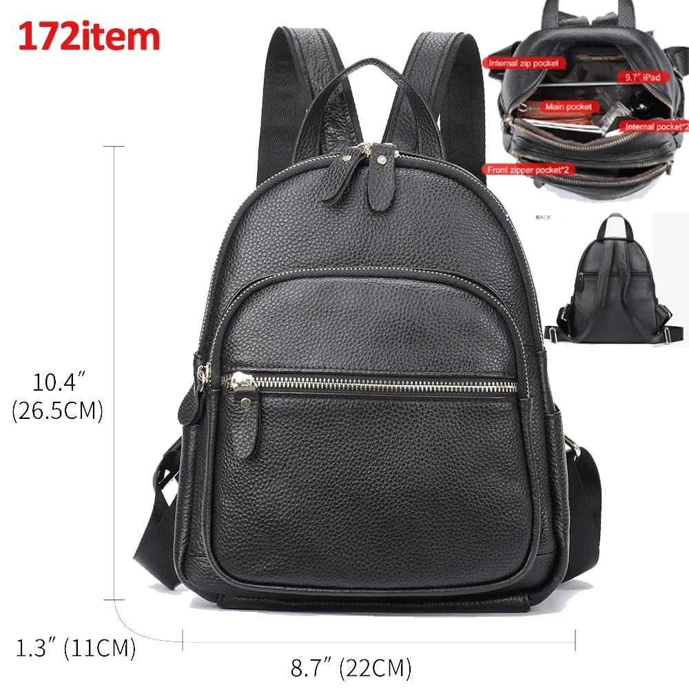 sacs à dos pour ordinateur portable westal 100% cuir, sac d'école, sac à dos antivol, sacs imperméables pour femmes, mochila 172