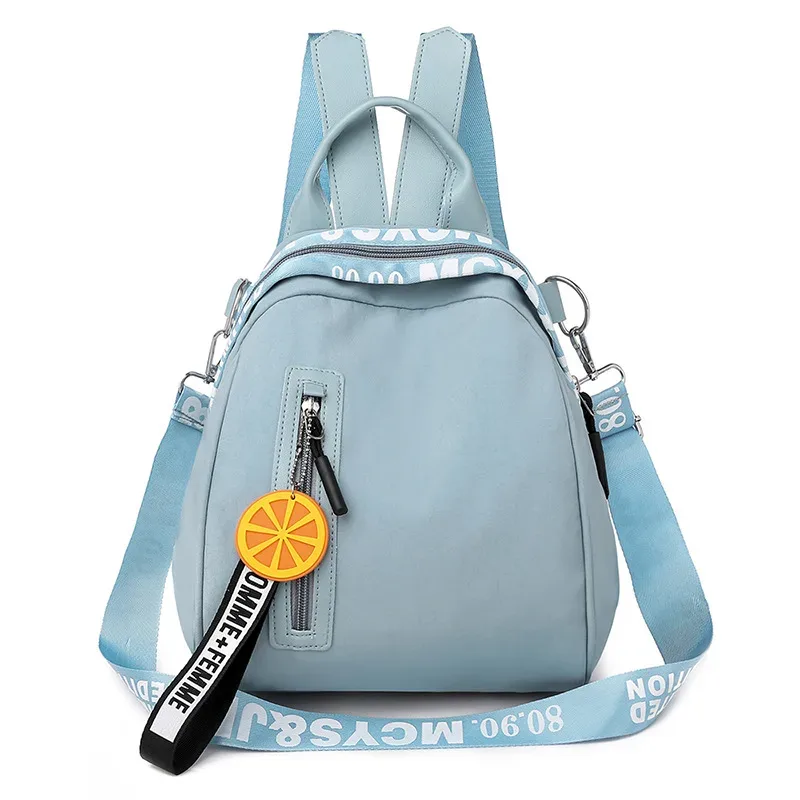 sac à dos décontracté avec lettres pour femmes, multifonction, sac de voyage, d'école pour adolescentes, petits sacs à bandoulière