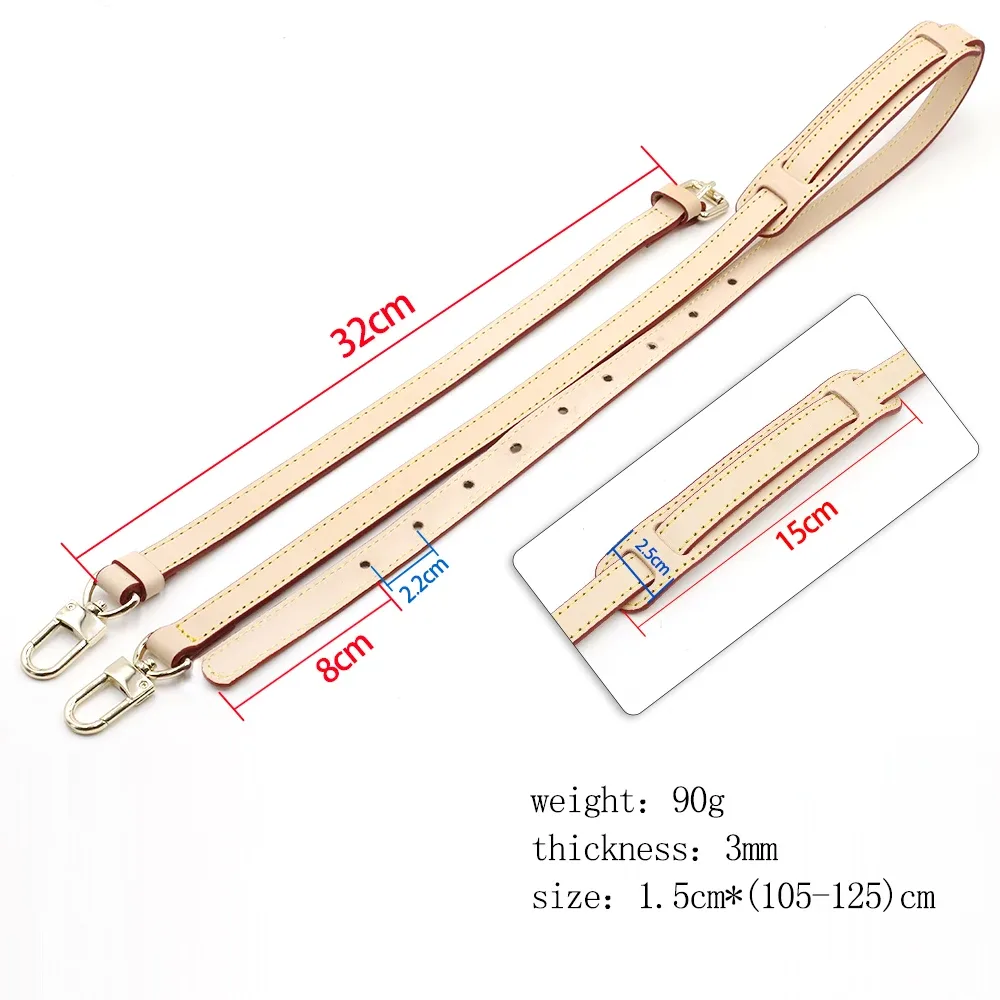 sangle de sac à bandoulière en cuir de vache de luxe, longue sangle réglable en cuir véritable, couleur noir beige, accessoires de ceinture pour sac féminin