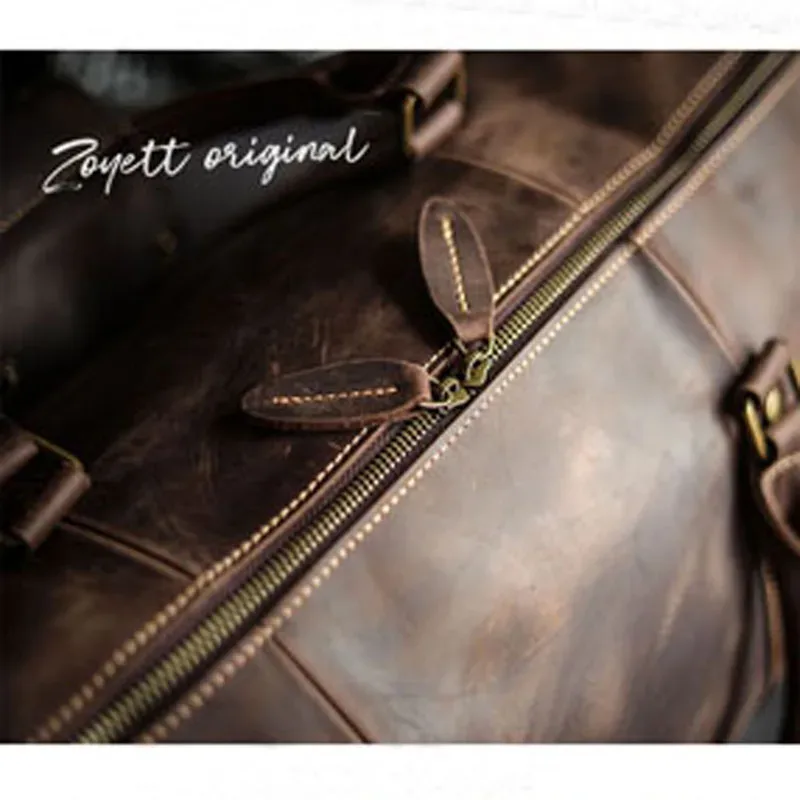 nasva-sac de voyage en cuir vintage pour homme, sac de week-end, sacs à main, sacs de messager, bagage avec compartiment à chaussures