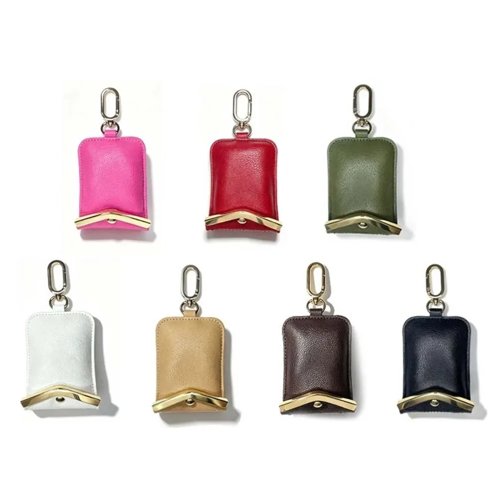 sac fourre-tout porte-clés couleur unie, mini sac de shopping pliable résistant aux déchirures, ultra-léger et peu encombrant, pochette 2-en-1 avec breloque.