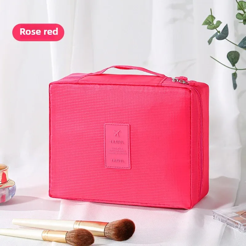 grande trousse de toilette pour femmes, sac de voyage imperméable pour cosmétiques, organiseur de maquillage avec ouverture facile, étui de rangement beauté