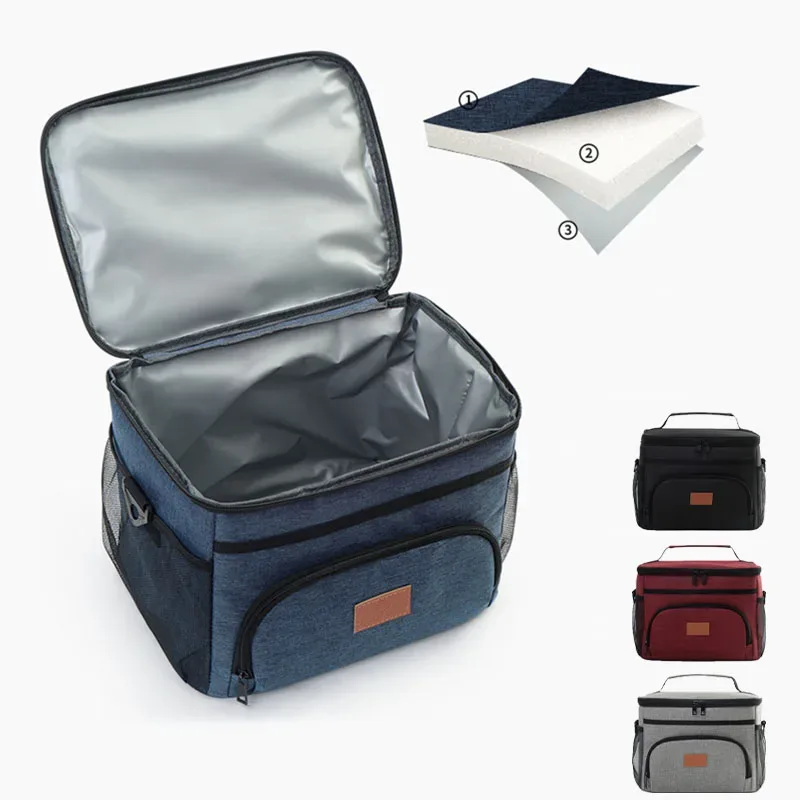 Sac isotherme grande capacité pour pique-nique, sac à dos pour déjeuner, sac de pique-nique, sac de rangement extérieur, sac initié, cool et chaud, fuite