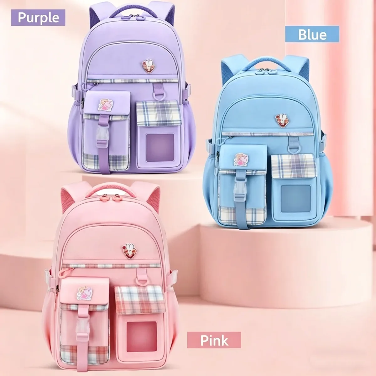 nouveau sac à dos léger et étanche pour filles et enfants de l'école primaire, sac à dos de protection de la colonne vertébrale de grande capacité pour filles