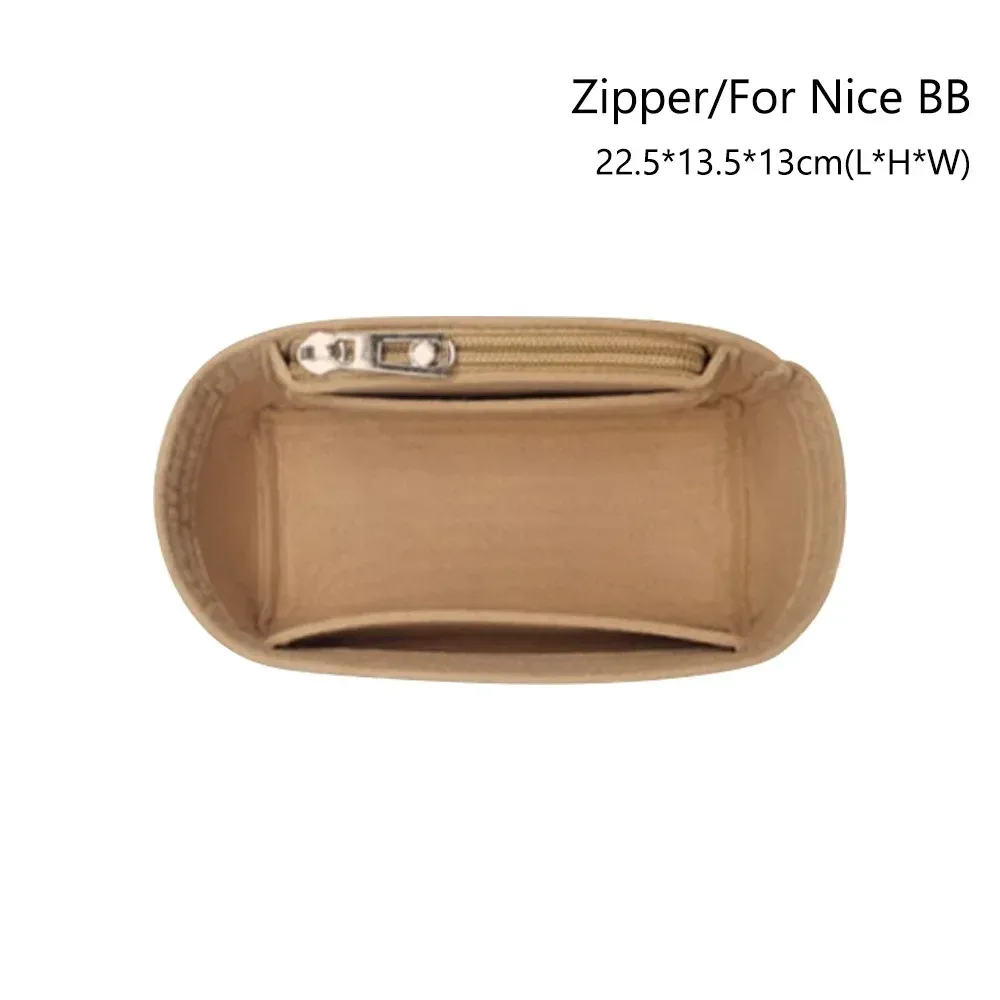 sac à main en feutre, sac d'insertion, organization de rangement, sac interne, support de sac, organisateur de sac portable pour lv nice nano/mini/bb/19/26