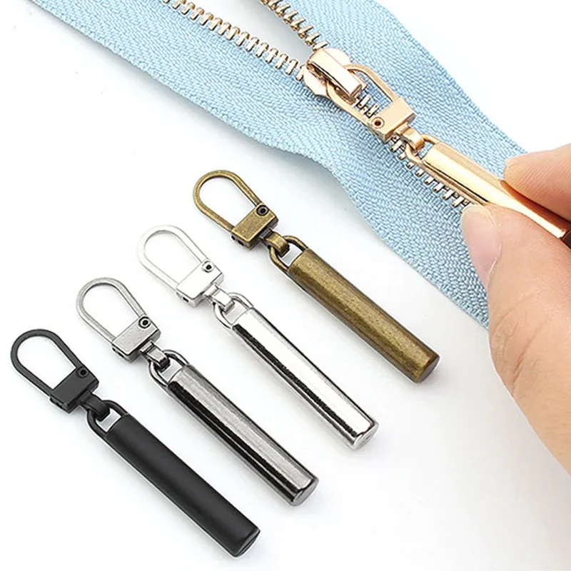 extracteurs de fermeture éclair en métal détachables, 5 pièces, pour curseurs de fermeture éclair, kit de réparation de fermetures éclair, bricolage, couture doudoune, sac de vêtements