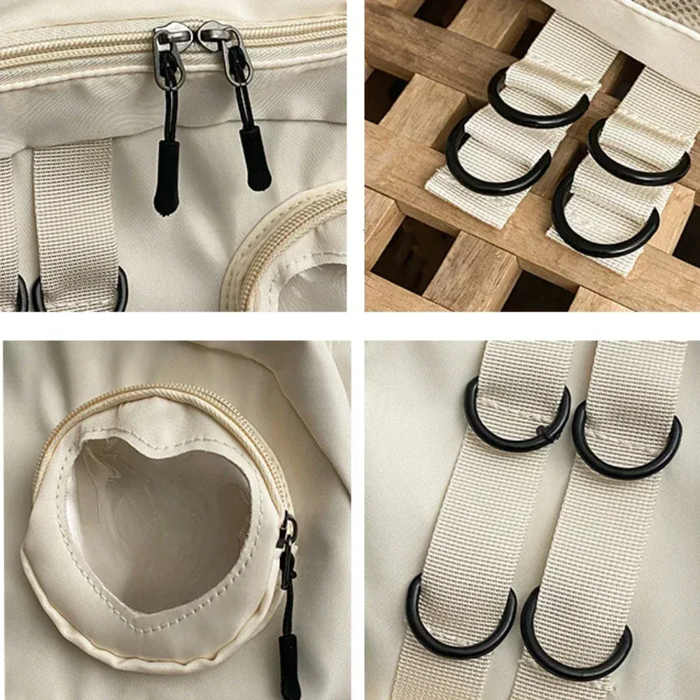 nouveau style de collage kawaii sac d'école sac à dos transparent adolescente itabag amour coeur jk femmes sac à dos pochette d'ordinateur