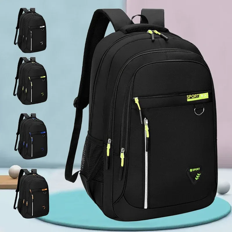 Sac à dos multicouche de marque neutre pour hommes et femmes avec divers poches, adapté aux voyages d'affaires. Fabriqué en nylon.