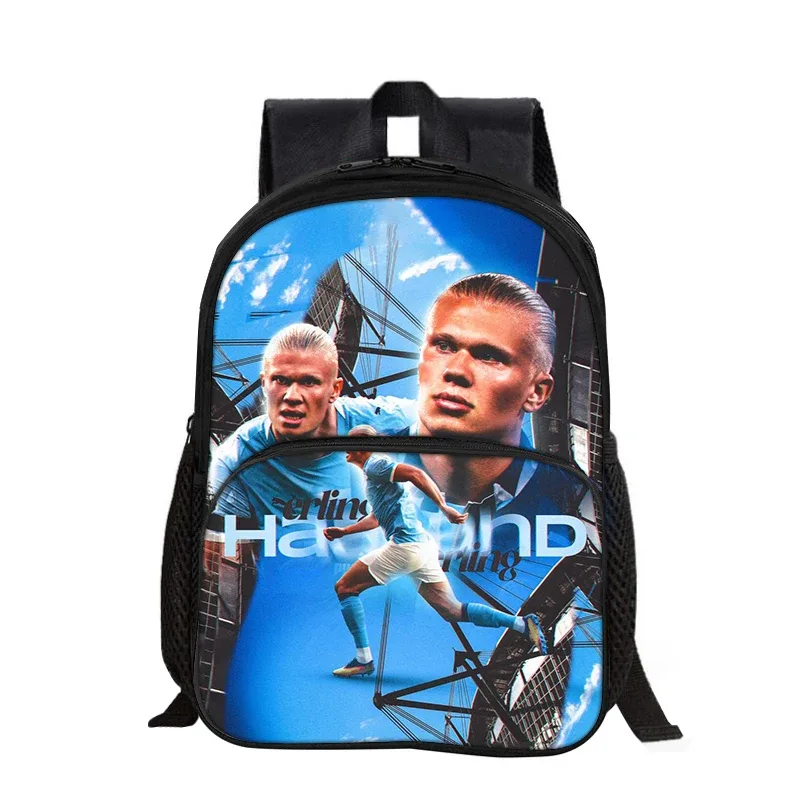 sac à dos haaland avec poche avant pour étudiants et enfants, sac d'école pour star du football, sac de sport, sac de voyage de grande capacité