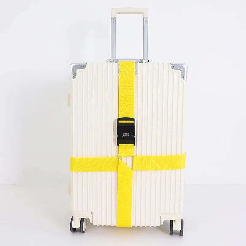 sangle sécurité accessoire voyage nylon multicolore réglable cadenas mot passe jaune rouge vert bleu noir gris beige rose kaki