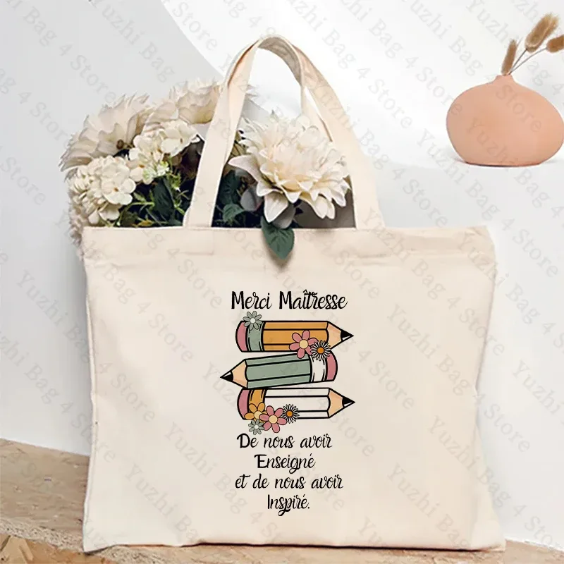 sac fourre-tout de shopping de mode pour femmes avec professeur de chouette et sac à bandoulière design hibou cadeau pour éducatifs cadeau maitresse d'école