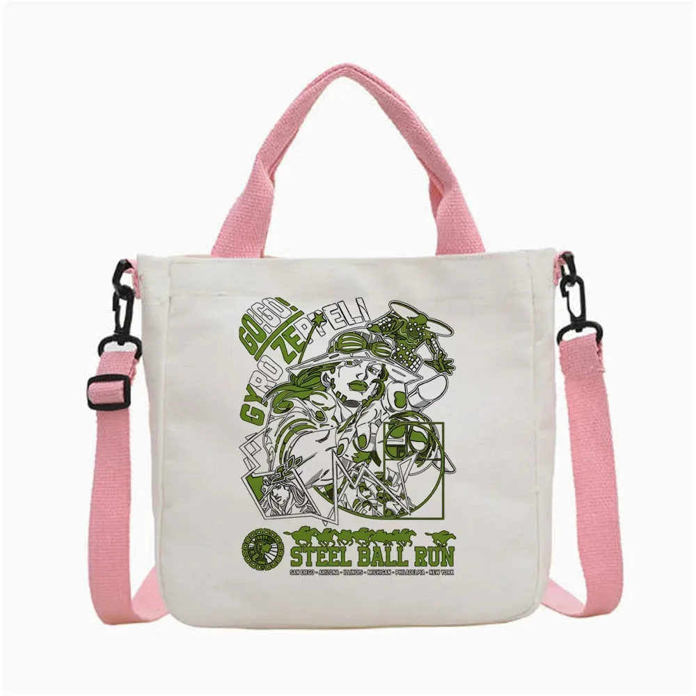 sac fourre-tout jojo bizarre adventure gyro zeppeli, sac de shopping pliable, personnalisable, réutilisable, femme