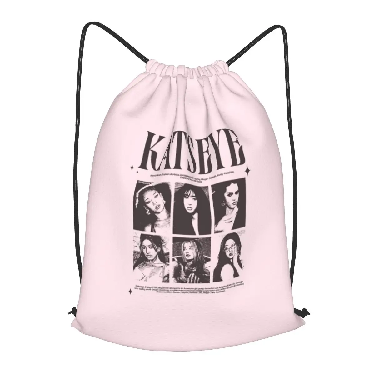 sacs à dos katseye eyekon kpop pour fans, sacs à cordon décontractés, sacs de sport, sacs à livres pour les voyages et l'école