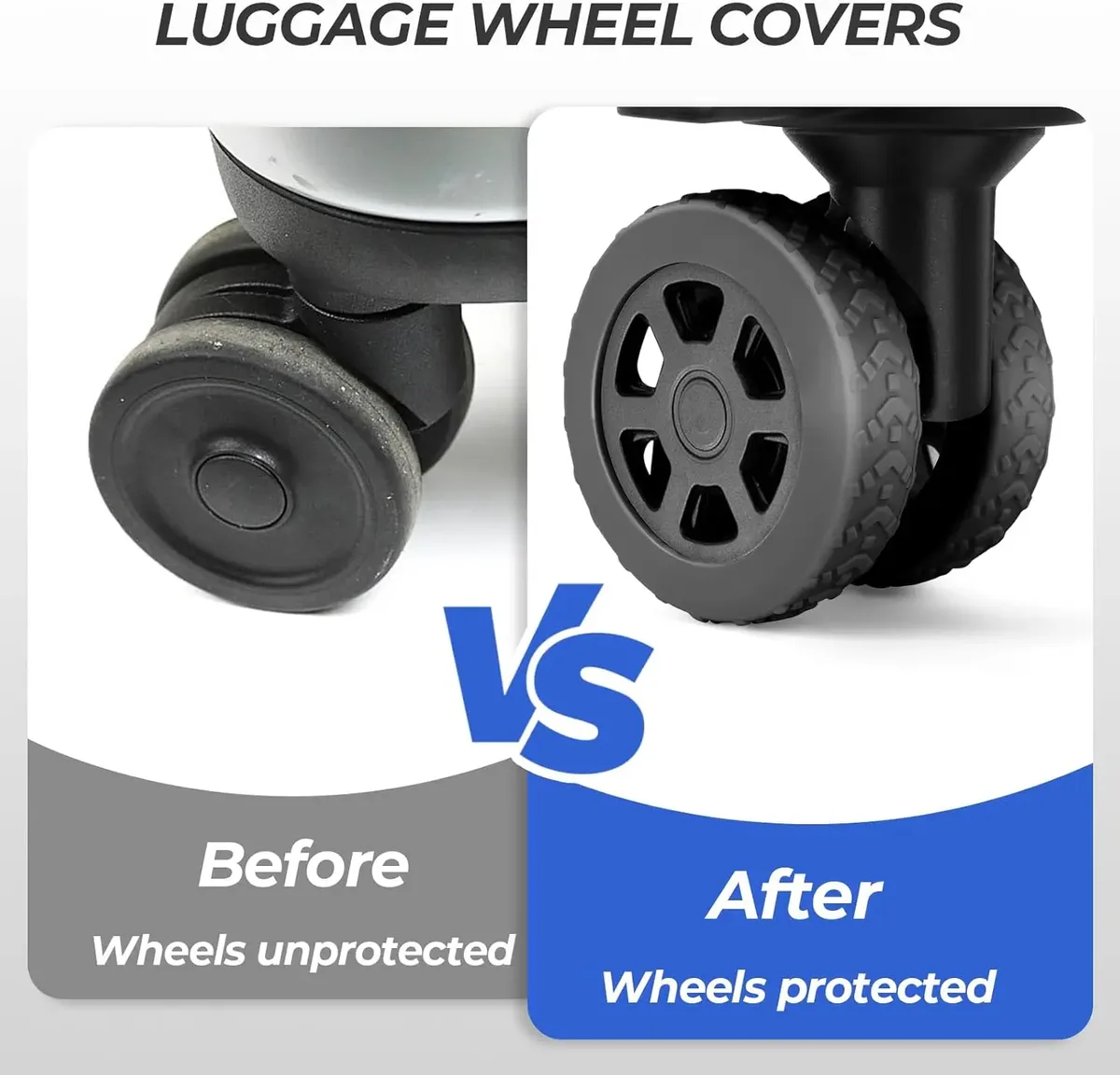 protège roues valise silicone élastique protection voyage couleur choisie diametre roues compatibilite valises doublures