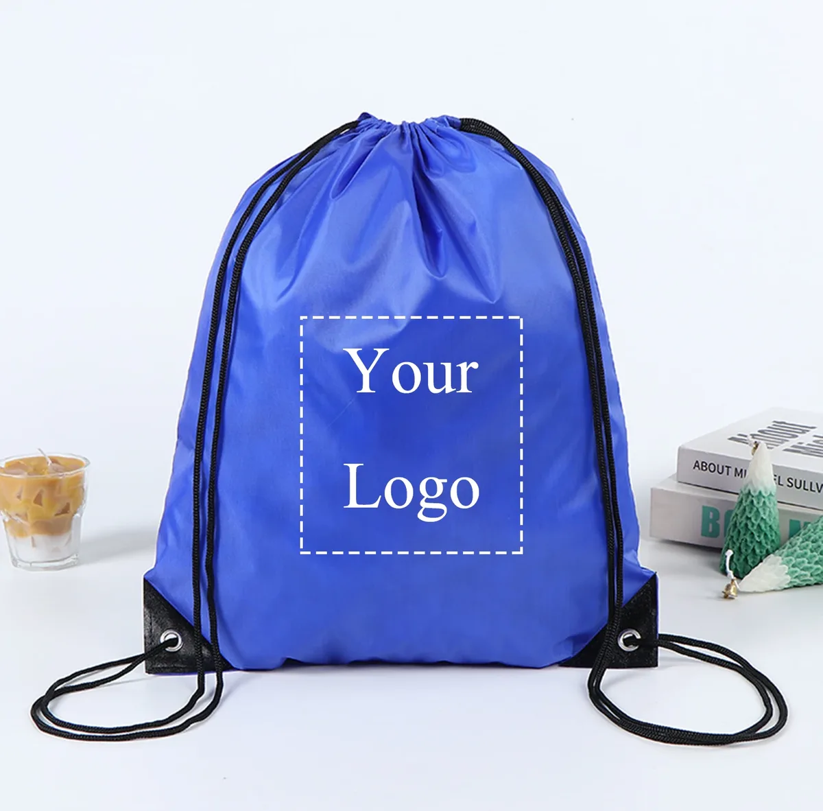 10/20/30/50pcs sac à dos à cordon de serrage avec logo personnalisé - sac de sport de plein air léger pour la randonnée, le camping, la salle de sport et les voyages