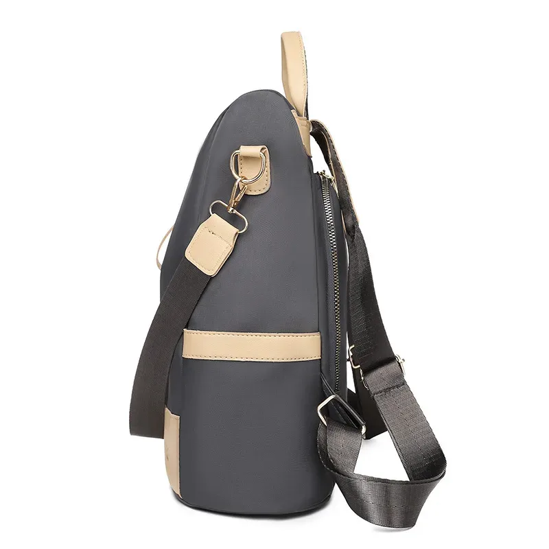 sac à dos antivol pour femmes, imperméable, à bandoulière, grande capacité, pour l'école, voyage simple et décontracté, pour étudiants