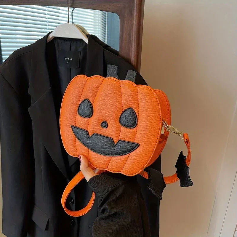 sac à main de style diable avec crâne fantôme pour femme et fille, sacoche à la mode, style enchanteur, citrouille d'halloween