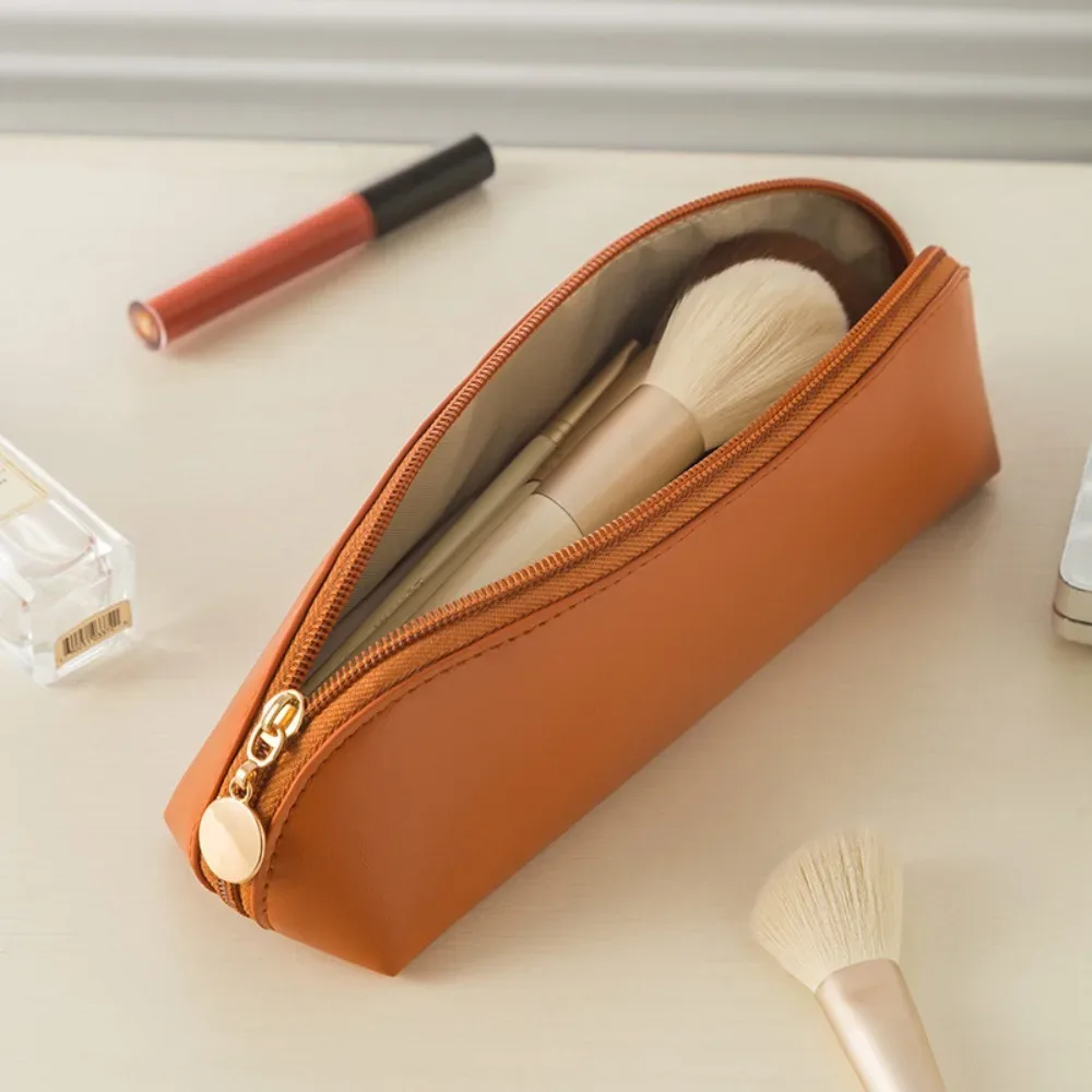 sacs à cosmétiques en pu, grande capacité, lavables, en cuir pu, trousse à crayons imperméable, fournitures de papeterie scolaire