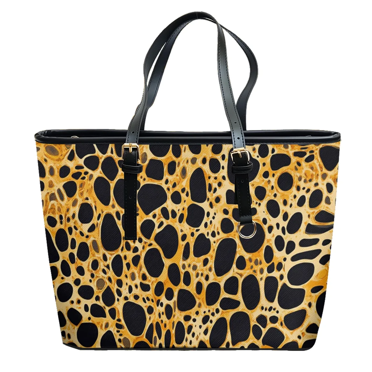 sac à bandoulière en cuir pvc oxford imprimé à pois, fourre-tout léger à fermeture éclair, minimaliste, usage quotidien, sac à main convertible pour le travail et le week-end