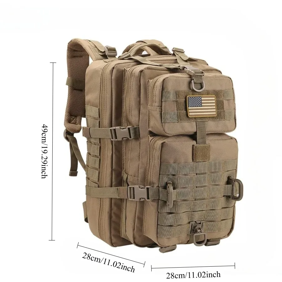 50l/30l sac à dos militaire d'assaut pour hommes, 3 jours bug out sac molle sac à dos pour camping sac à dos de sport en plein air sacs à dos