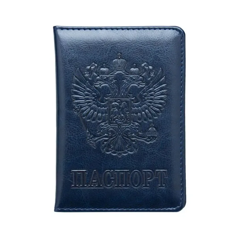 nouvelle couverture de passeport de haute qualité pour hommes et femmes, étui de passeport de voyage, couverture de documents de voyage russe, porte-passeport sim protecteur