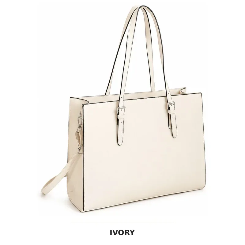 sac pour ordinateur portable pour femme, en cuir croisé, multi-compartiments, mallette d'affaires, grand sac fourre-tout à bandoulière