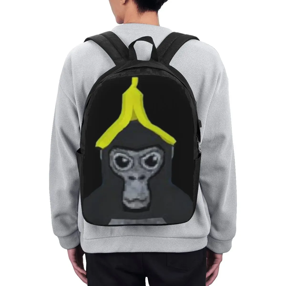 sac à dos gorilla tag monkey avec banane, sac de voyage, sacoche pour ordinateur portable, sac d'école pour étudiants, sac à bandoulière pour hommes et femmes
