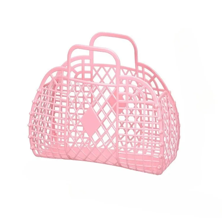 panier de douche amovible en plastique, sac de rangement creux pour salle de bain, panier de rangement pour la maison, sac de plage d'été