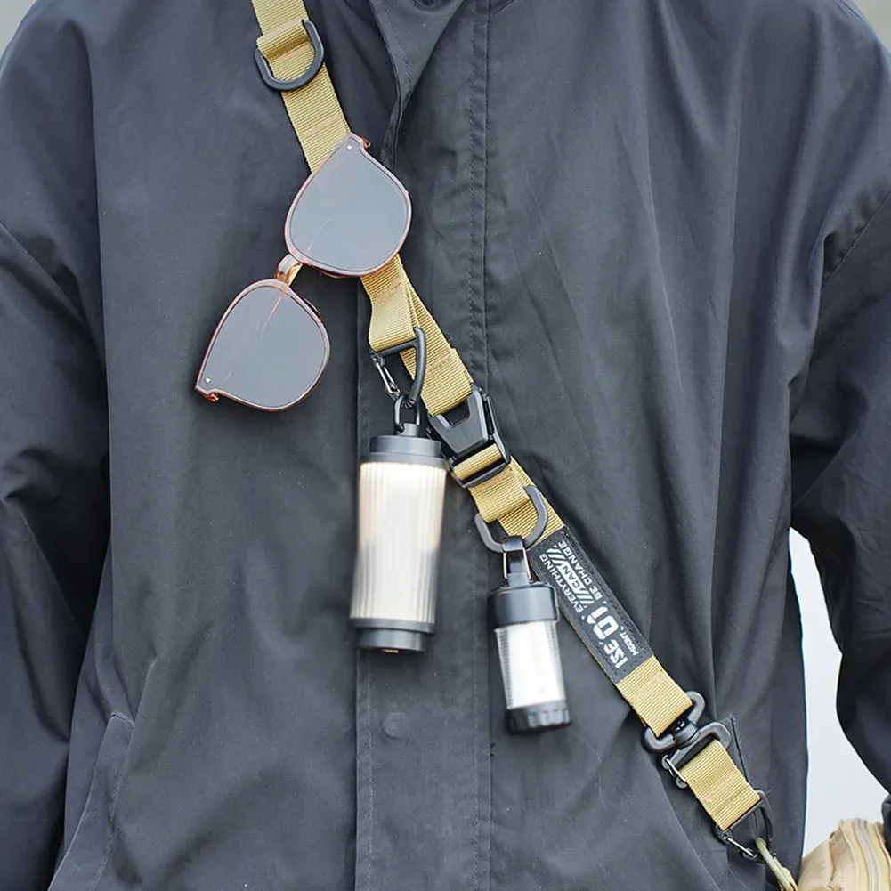 sangle de sac à dégagement rapide molle pour camping en plein air, avec anneau de suspension, sangle de sac à bandoulière multifonction réglable