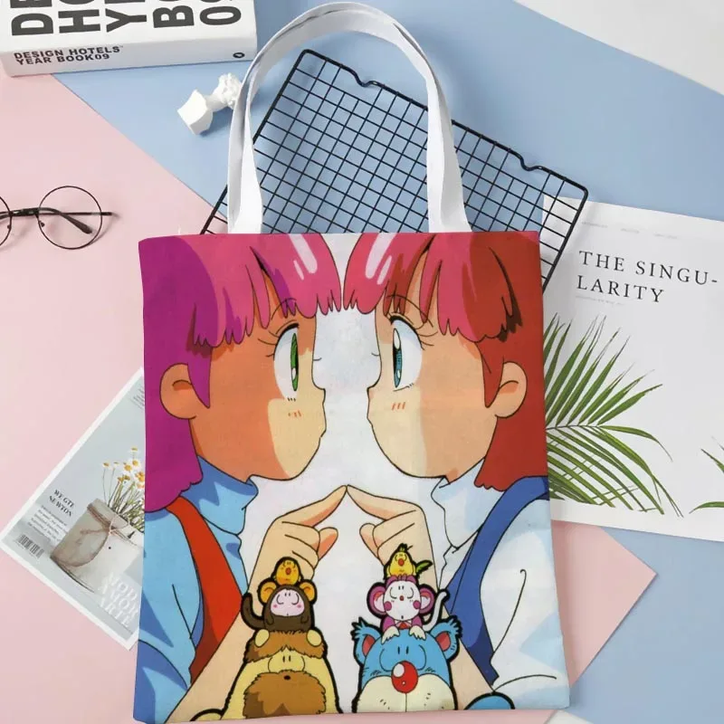 sac fourre-tout minky momo anime pour femme, sacs à provisions réutilisables, sac à main, cuillère à soupe, pliable, coton, initié au gril, fille, 1016wjy