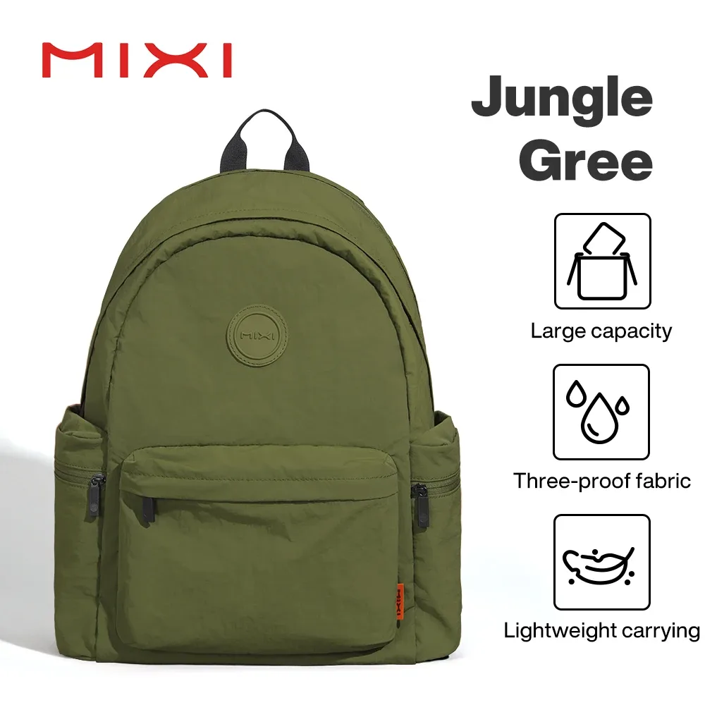 mixi – sac à dos léger d'extérieur, sac à dos décontracté pour ordinateur portable, sac à livres de voyage, résistant à l'eau, petit sac de randonnée durable
