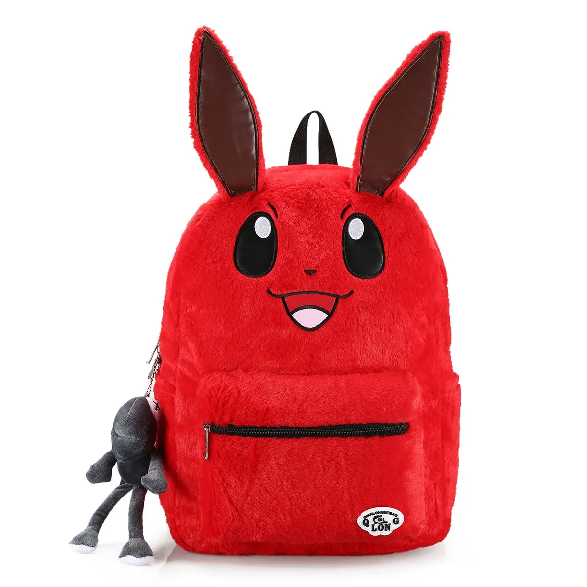 sac à dos en peluche grande capacité eevee dessin animé mignon pour étudiantes, sac à dos double épaule polyvalent et tendance pour l'école