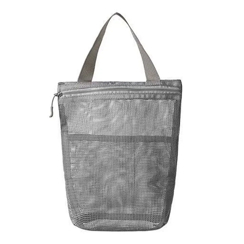 trousse de toilette portable décontractée 26x23cm avec fermeture éclair, sac cosmétique à main, pochette de rangement en maille pour voyages d'affaires et déplacements