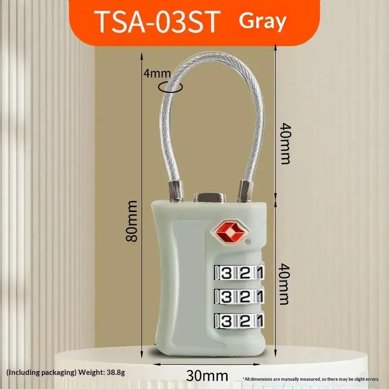 nouveau 2026 – cadenas de voyage tsa à code à 3 chiffres modifiable en alliage de zinc, portable, pour valise, sac à dos et bagages