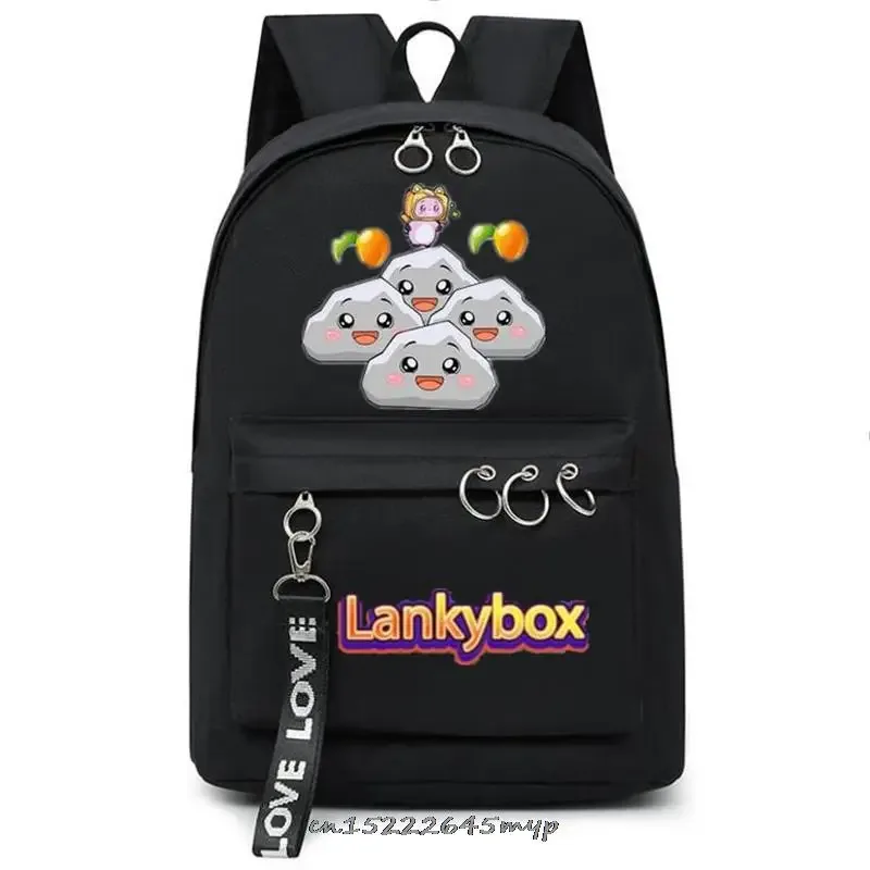 sac dos nylon fleurs dessin animé bleu noir rose galaxie personnages mignons poche latérale fermeture glissière usage voyage capacité grande