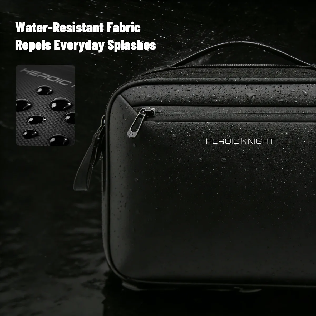 trousse de toilette pour homme heroic knight travel, multi-poches, organisateur de cosmétiques, trousse de toilette de haute qualité, imperméable, pour la douche et le rasage.