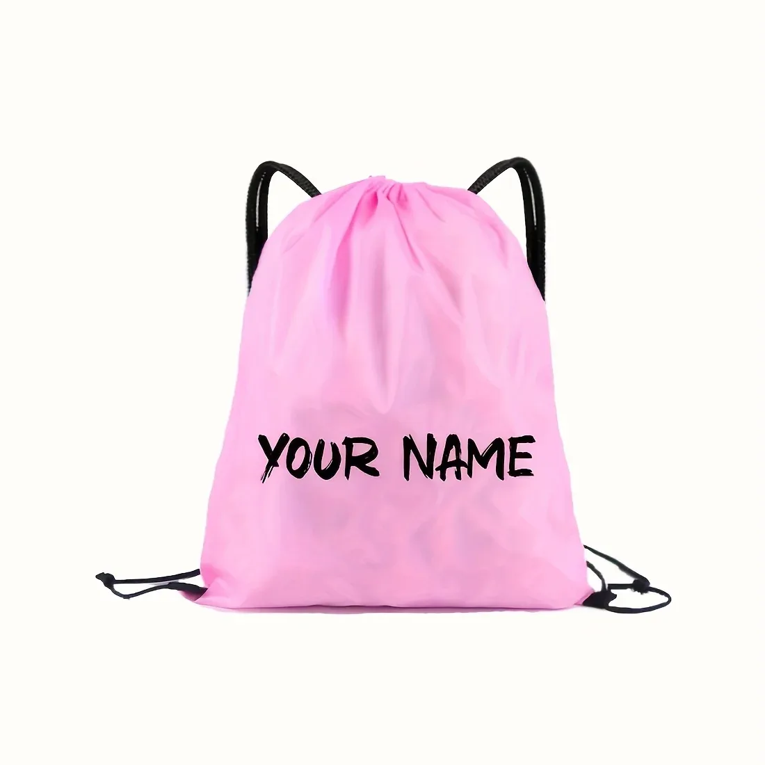 sac à dos personnalisé avec cordon de serrage, 1 pièce, nom/texte personnalisé créatif, sac de rangement durable avec cordon de serrage