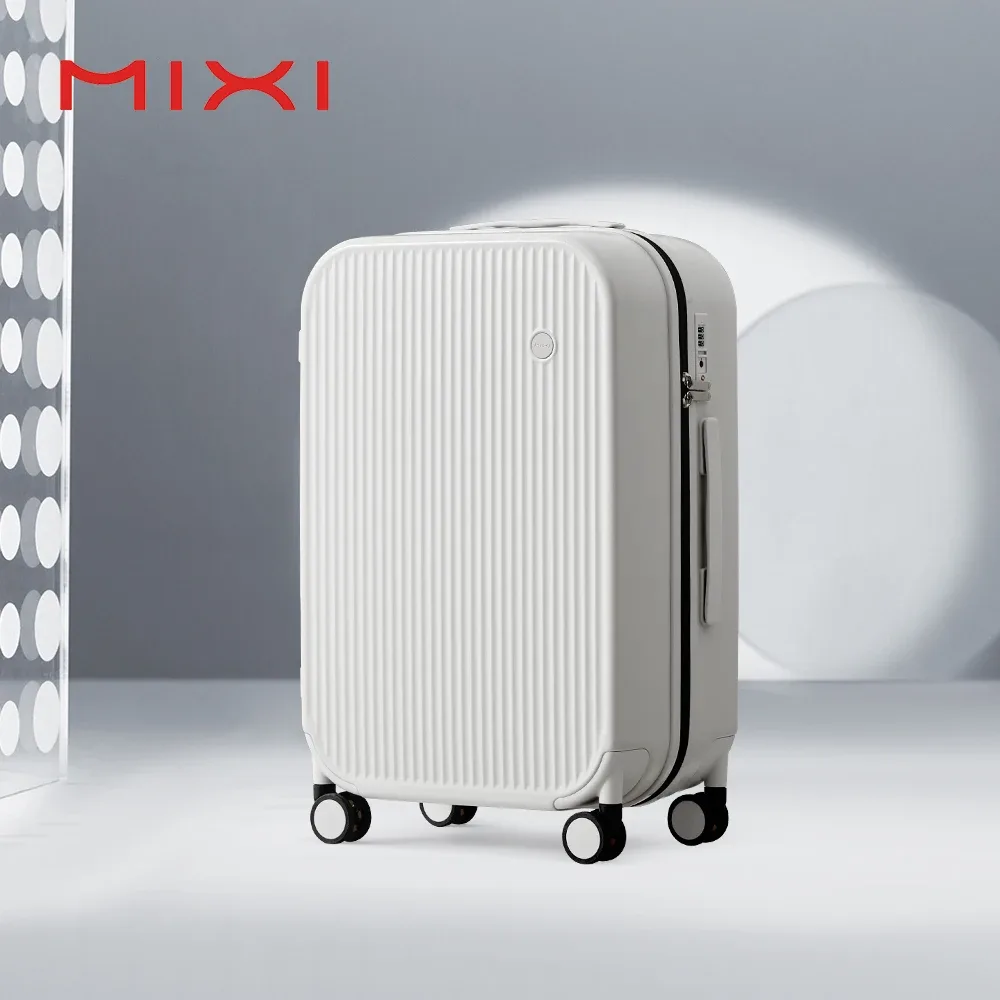 mixi 20 pouces rayé voyage bagages cabine taille bagages léger main étui de transport roulant pc valise 24 26 pouces m9273