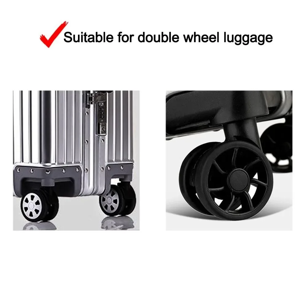 protection roue silicone plastique silencieuse valise accessoire blanc argent rouge doré orange marron rose