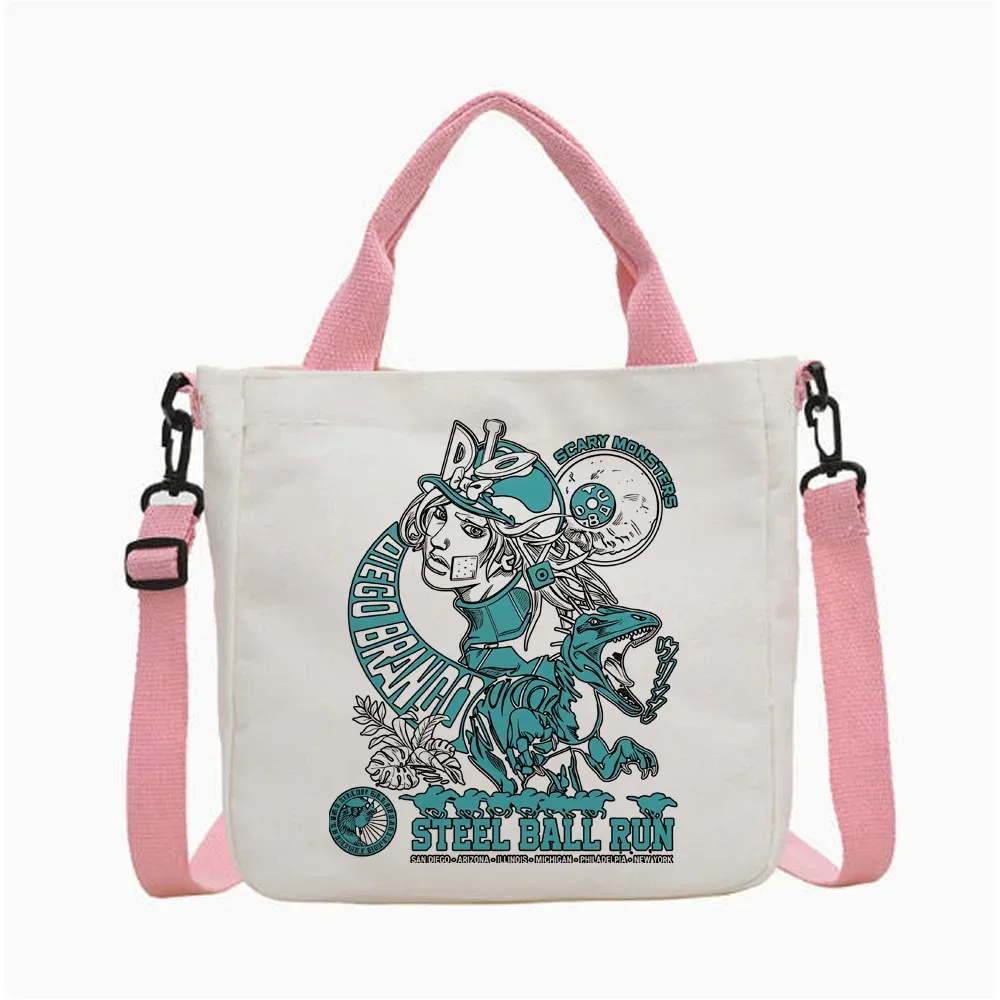 sac fourre-tout jojo bizarre adventure gyro zeppeli, sac de shopping pliable, personnalisable, réutilisable, femme