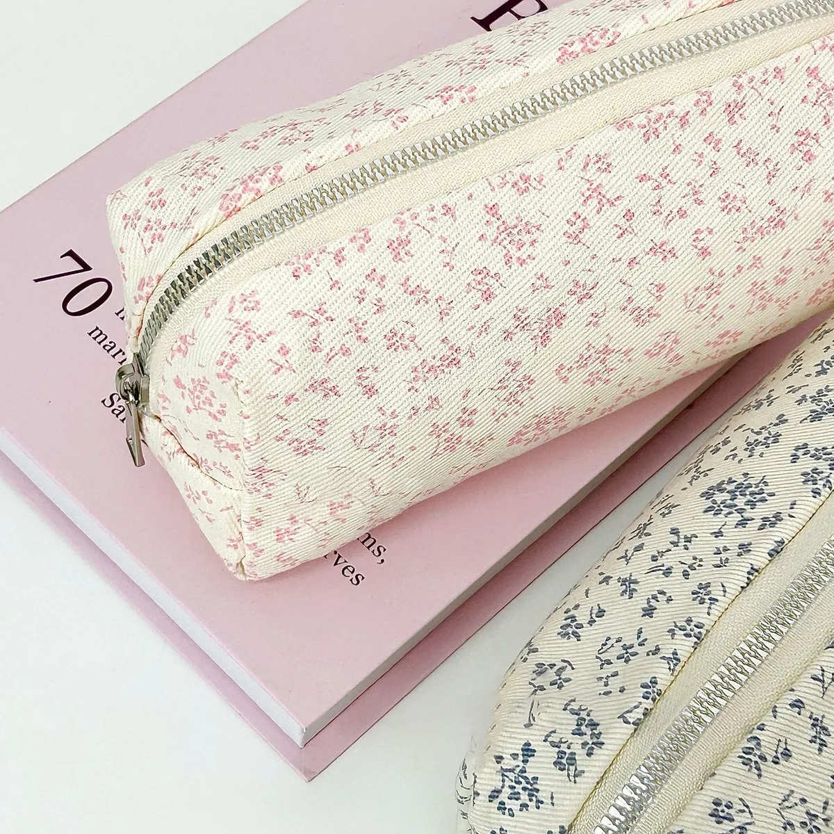 sac de maquillage en toile de haute qualité, sac de rangement portable, sac à stylos élégant pour artistes, accessoires de voyage portables, 18x7x8cm, 1 pièce