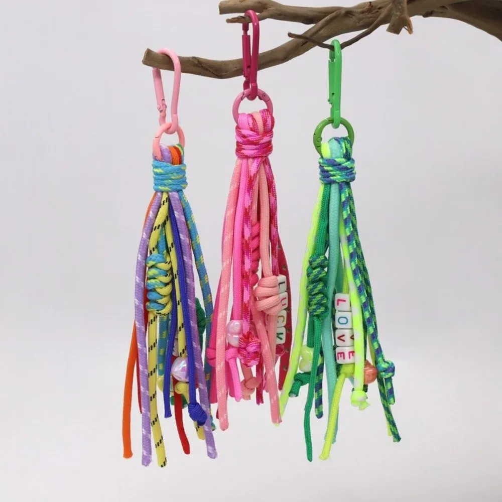 breloques de sac colorées tressées, bijoux faits à la main, porte-clés de style bohème, pendentif de sac à dos, décoration, nouvelle collection